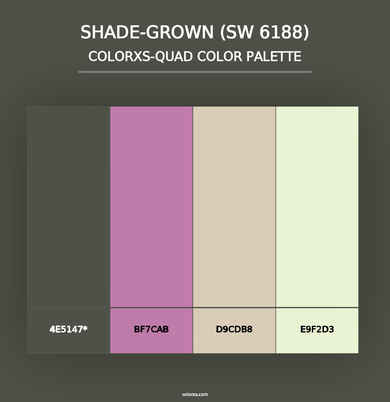 Shade-Grown (SW 6188) - Colorxs Quad Palette