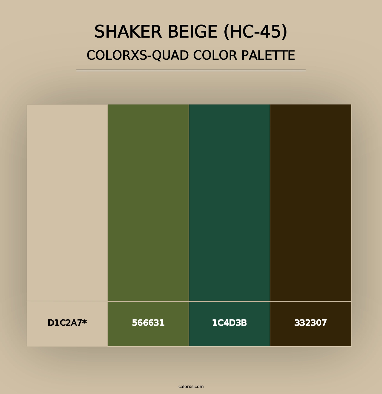 Shaker Beige (HC-45) - Colorxs Quad Palette