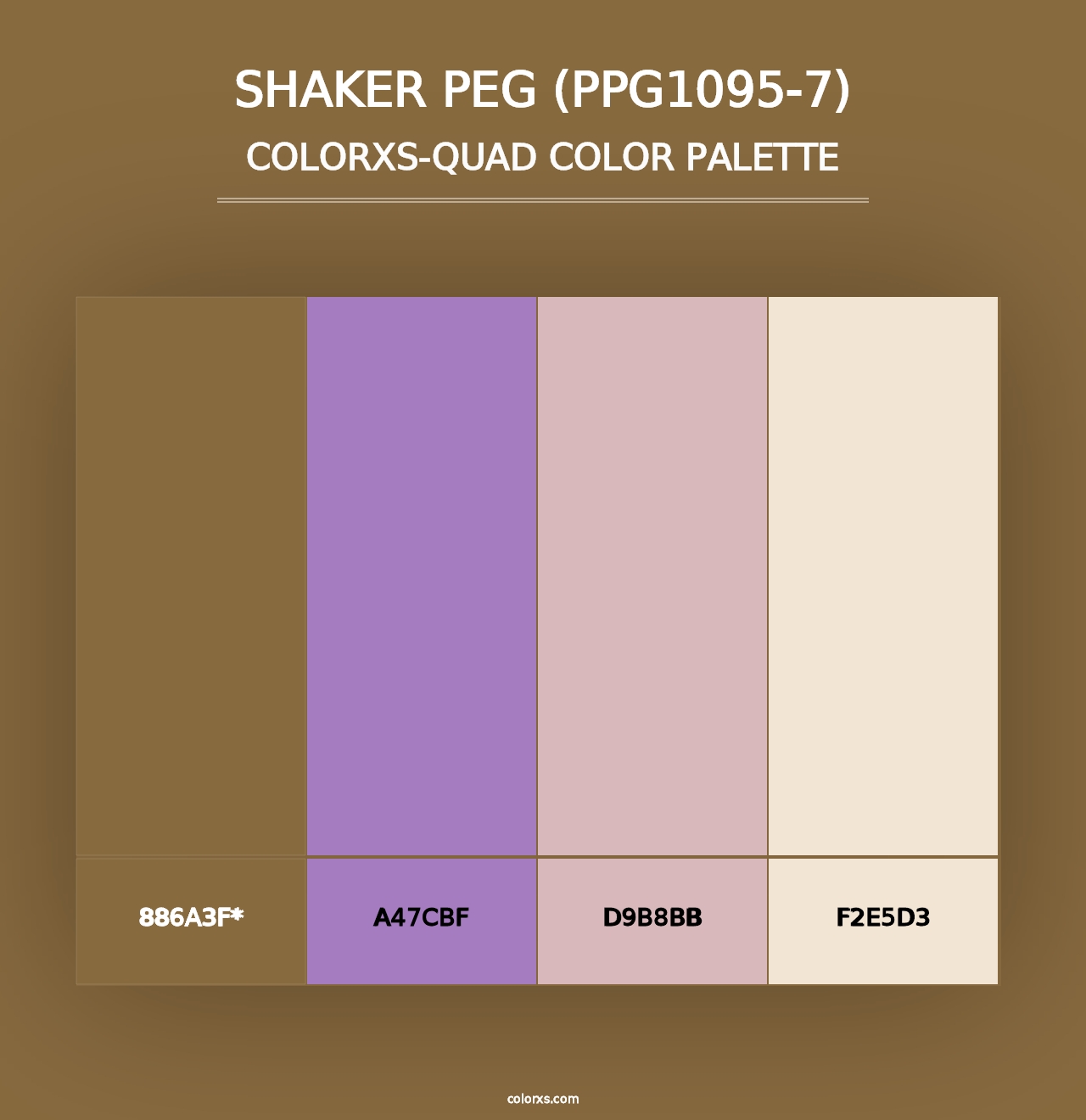 Shaker Peg (PPG1095-7) - Colorxs Quad Palette