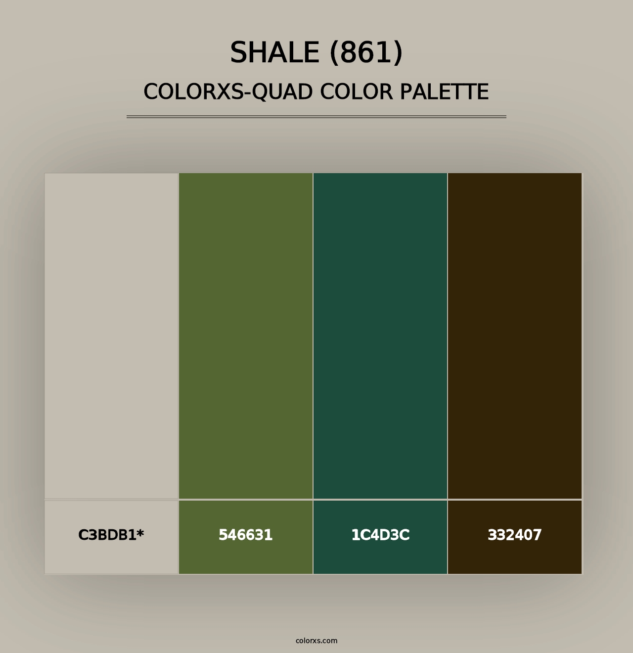 Shale (861) - Colorxs Quad Palette