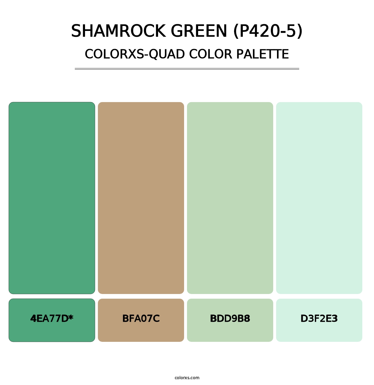 Shamrock Green (P420-5) - Colorxs Quad Palette