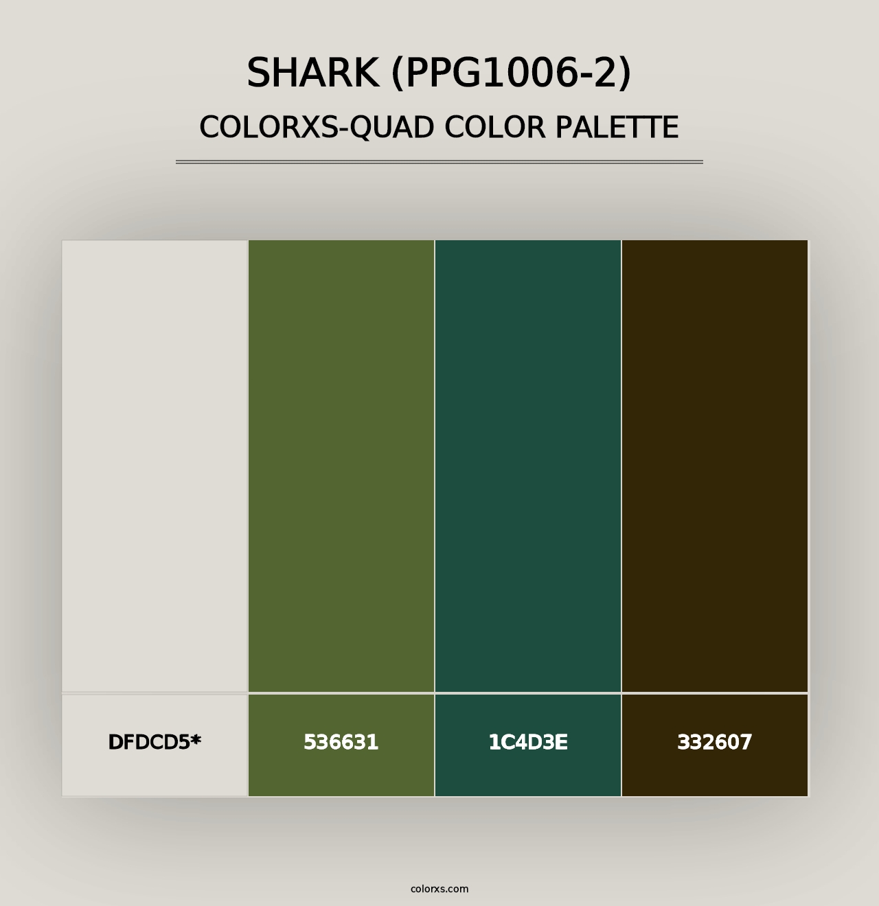 Shark (PPG1006-2) - Colorxs Quad Palette