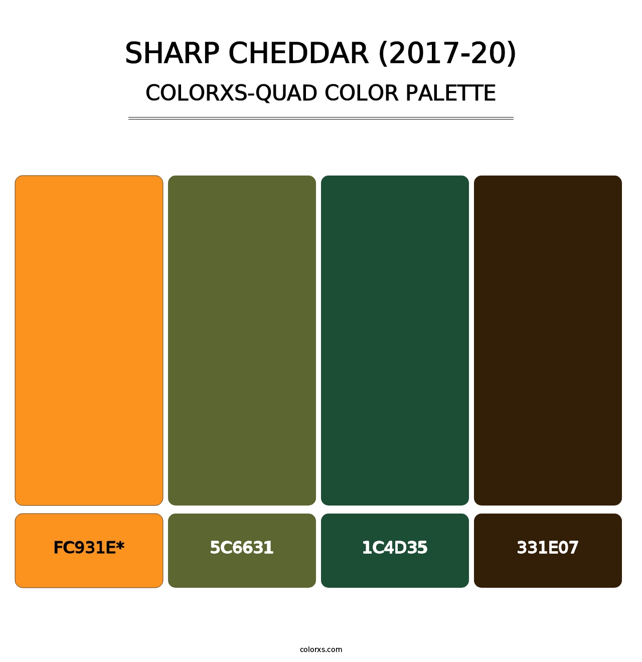 Sharp Cheddar (2017-20) - Colorxs Quad Palette