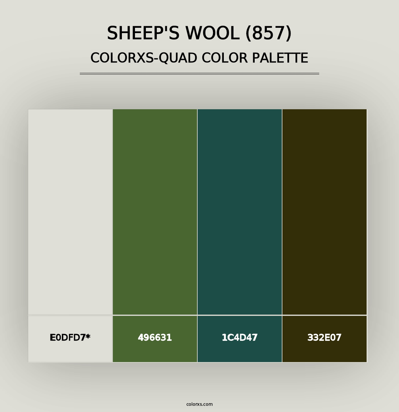 Sheep's Wool (857) - Colorxs Quad Palette