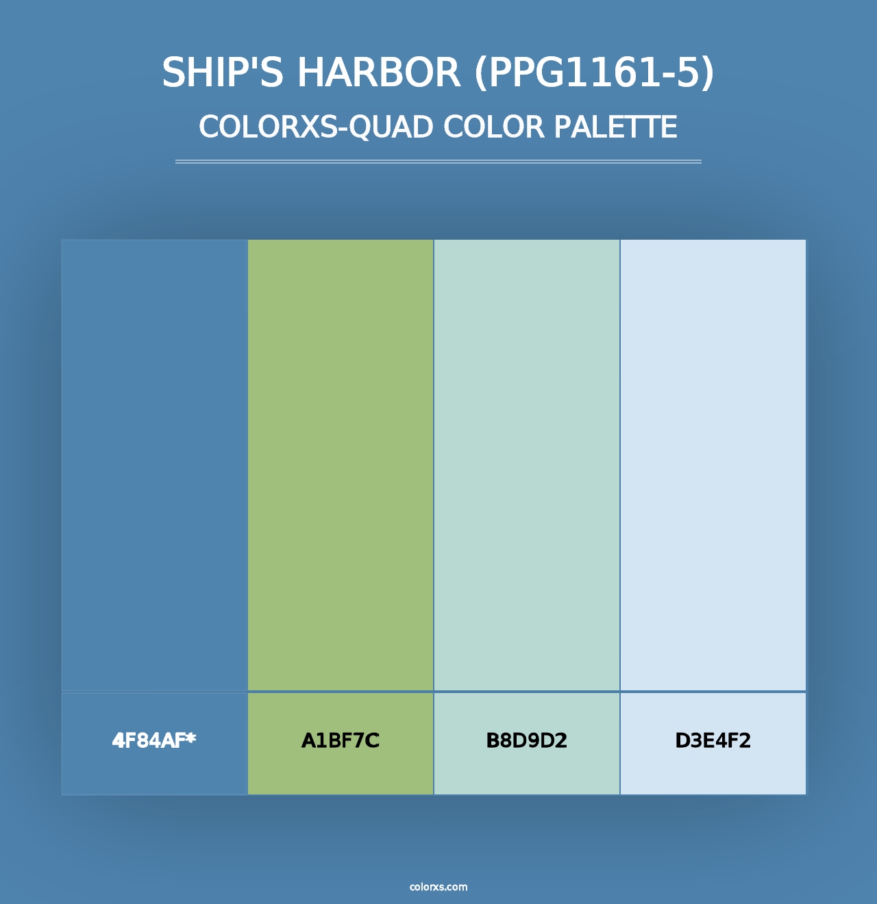 Ship's Harbor (PPG1161-5) - Colorxs Quad Palette