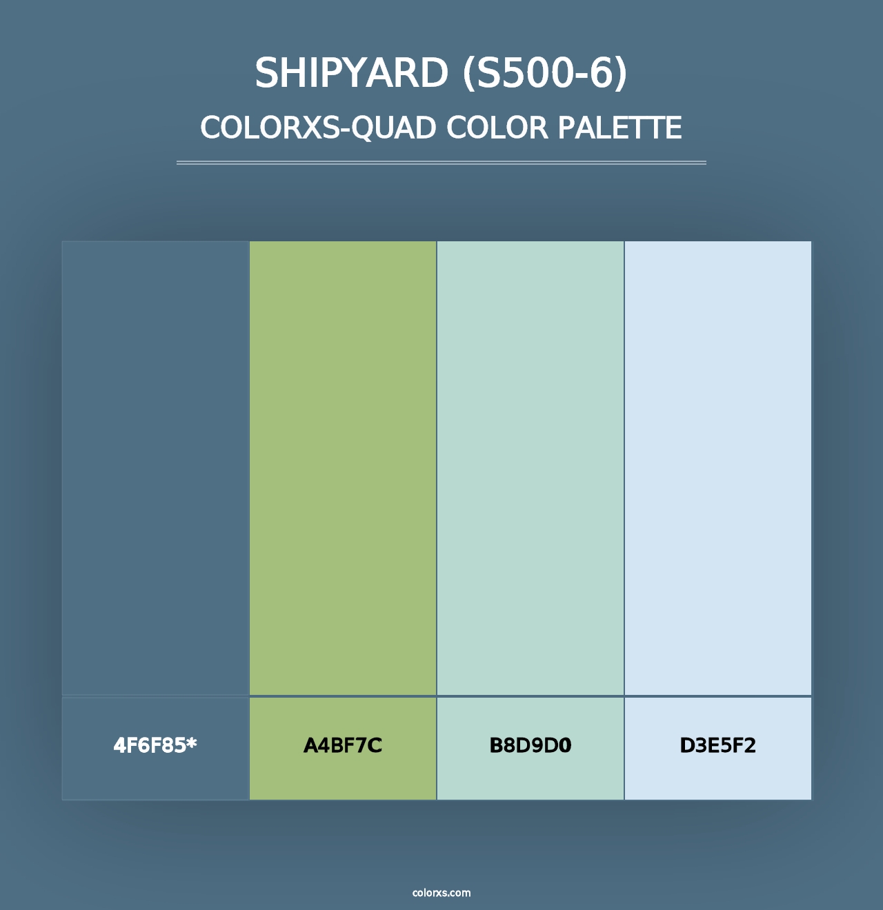 Shipyard (S500-6) - Colorxs Quad Palette