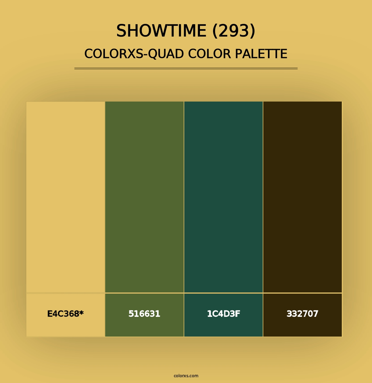 Showtime (293) - Colorxs Quad Palette