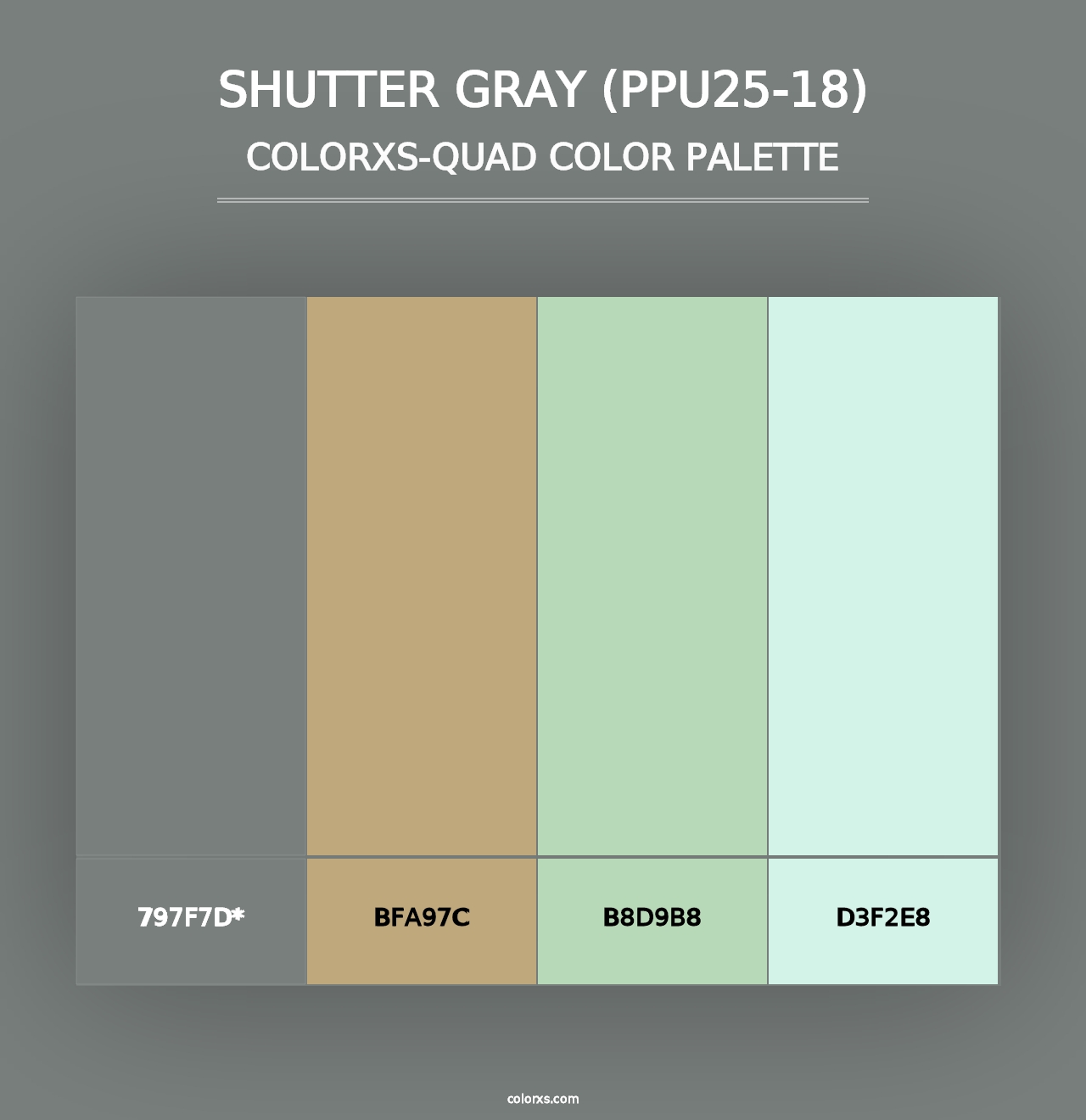 Shutter Gray (PPU25-18) - Colorxs Quad Palette