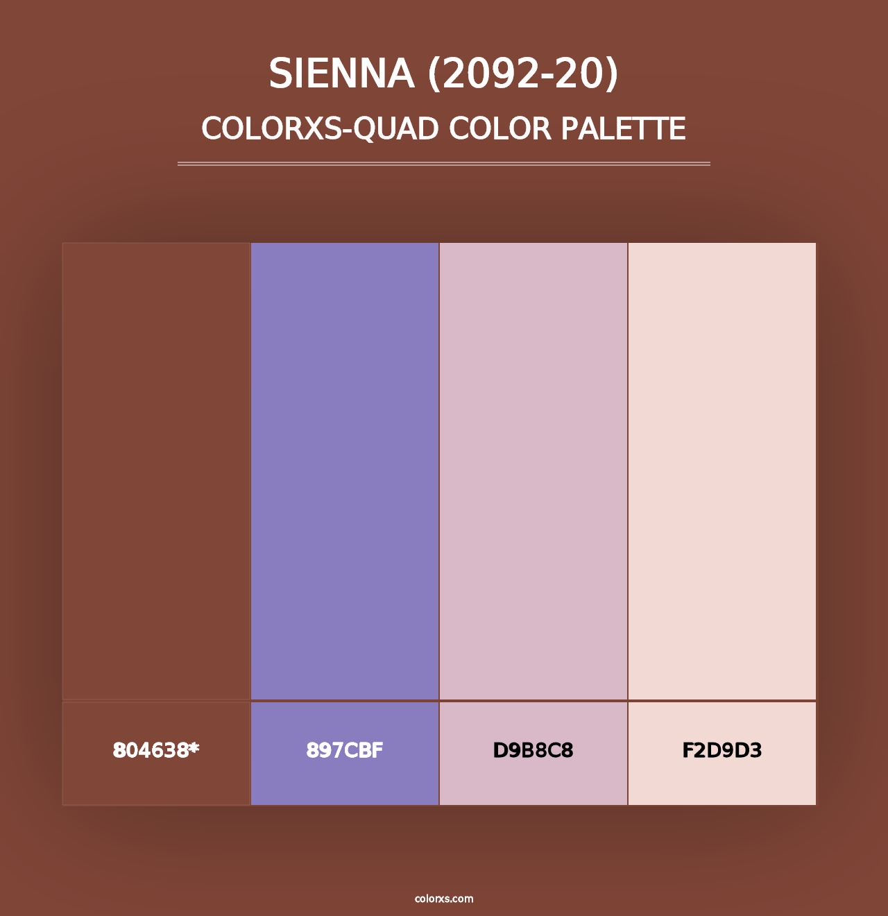 Sienna (2092-20) - Colorxs Quad Palette