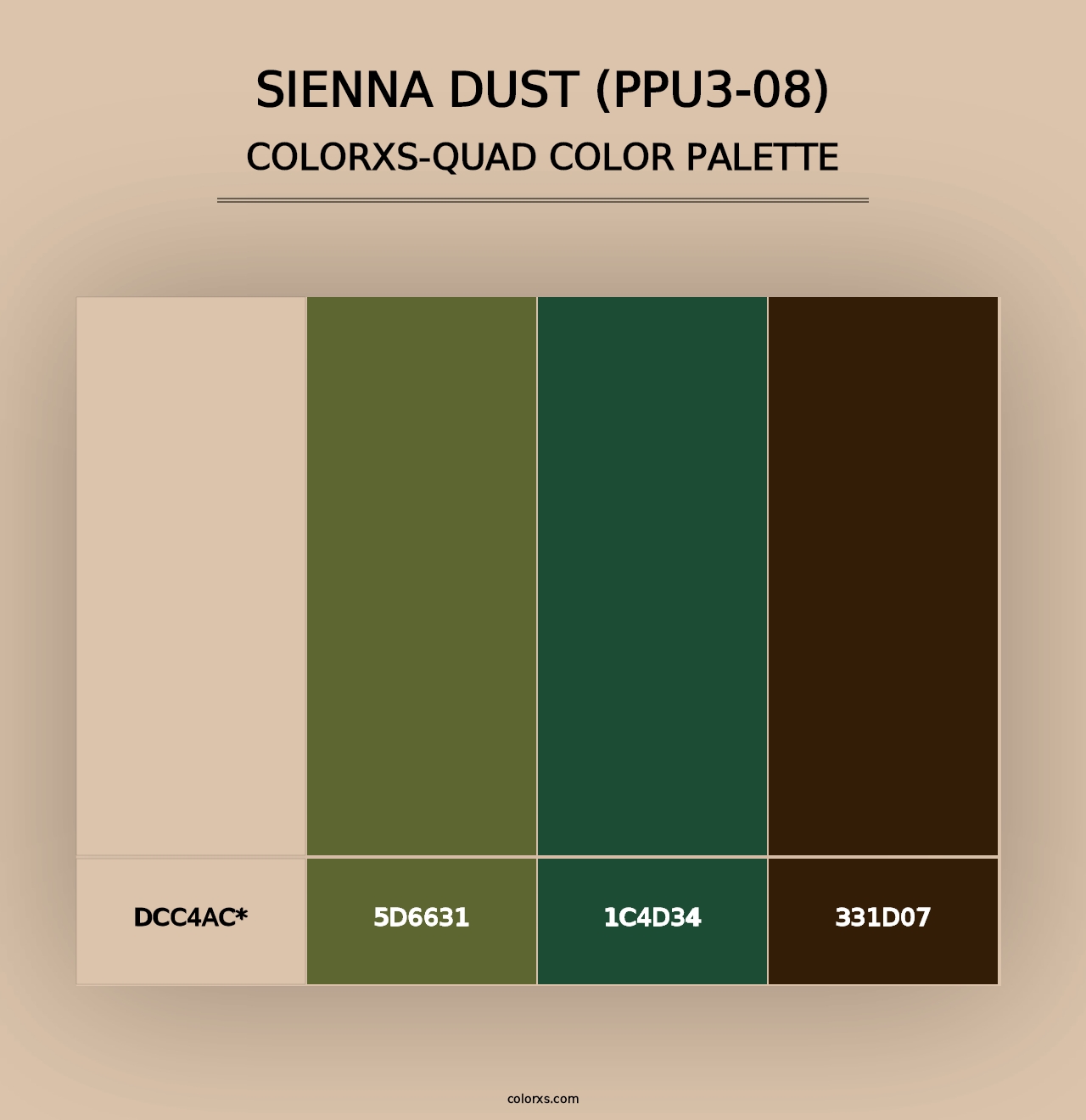 Sienna Dust (PPU3-08) - Colorxs Quad Palette