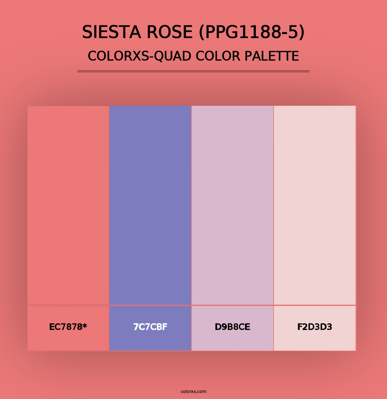 Siesta Rose (PPG1188-5) - Colorxs Quad Palette