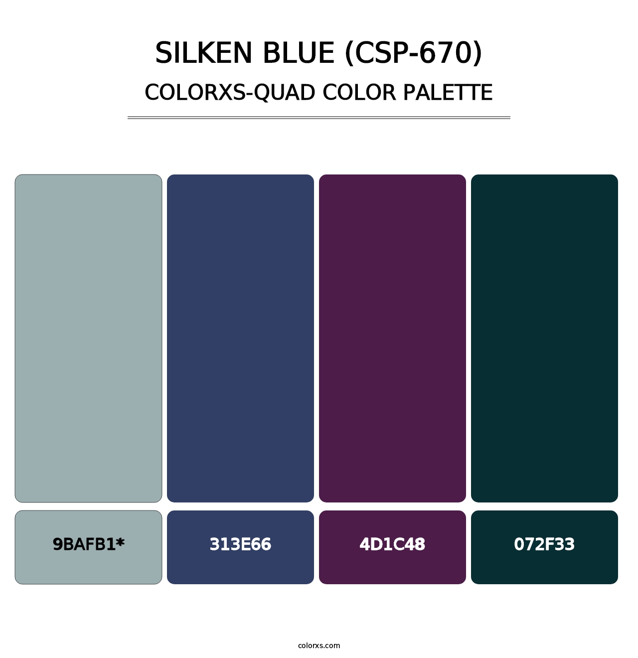 Silken Blue (CSP-670) - Colorxs Quad Palette