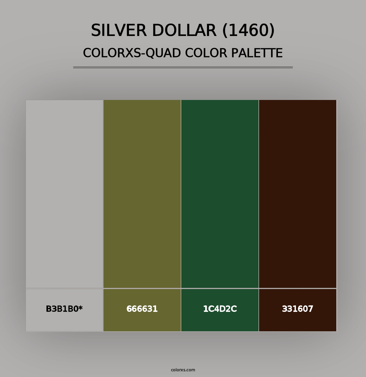 Silver Dollar (1460) - Colorxs Quad Palette