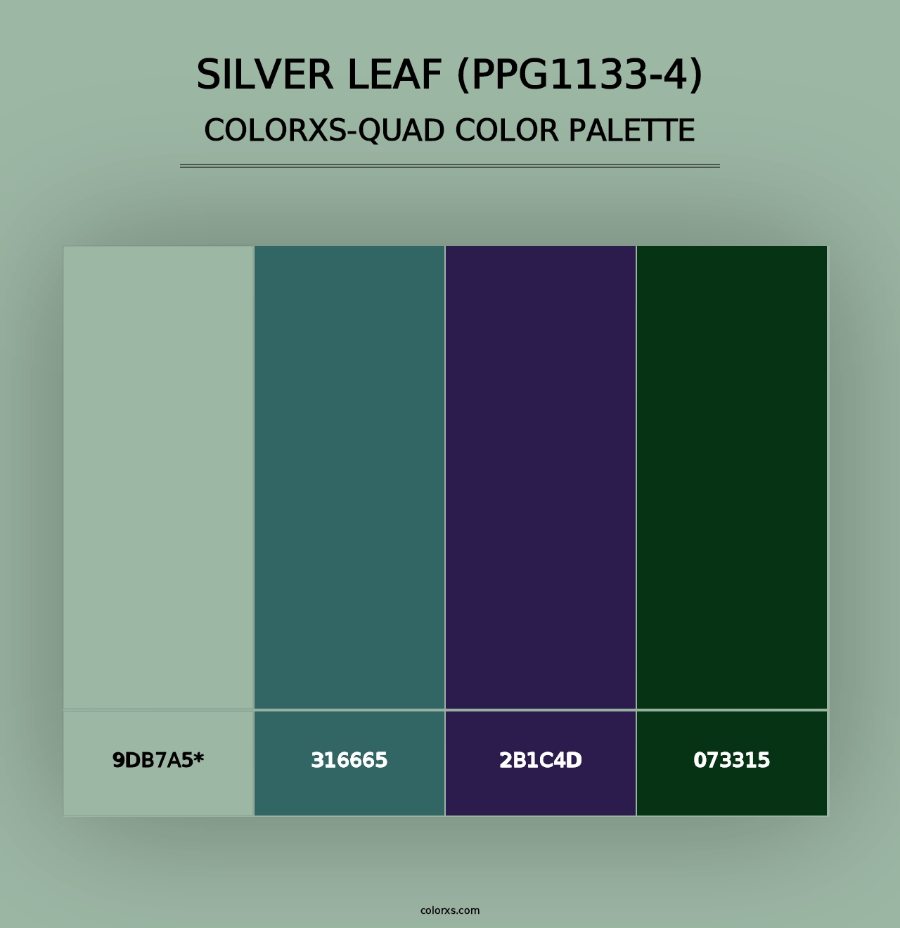 Silver Leaf (PPG1133-4) - Colorxs Quad Palette