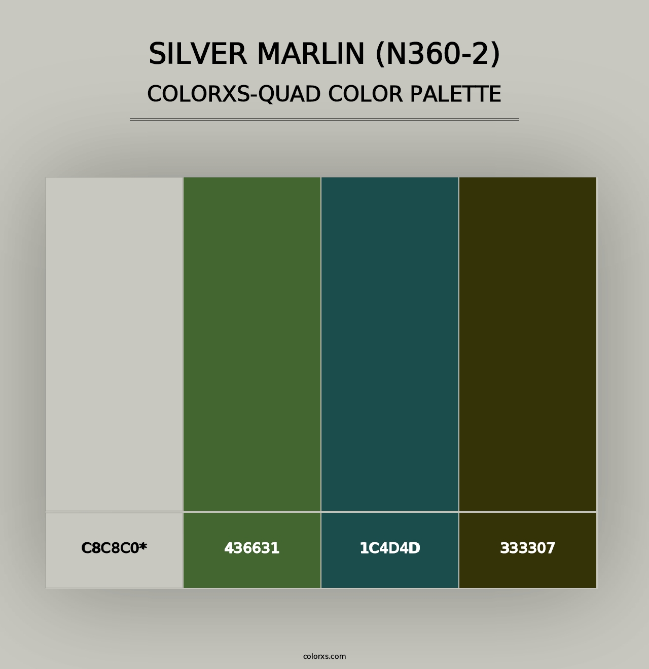 Silver Marlin (N360-2) - Colorxs Quad Palette