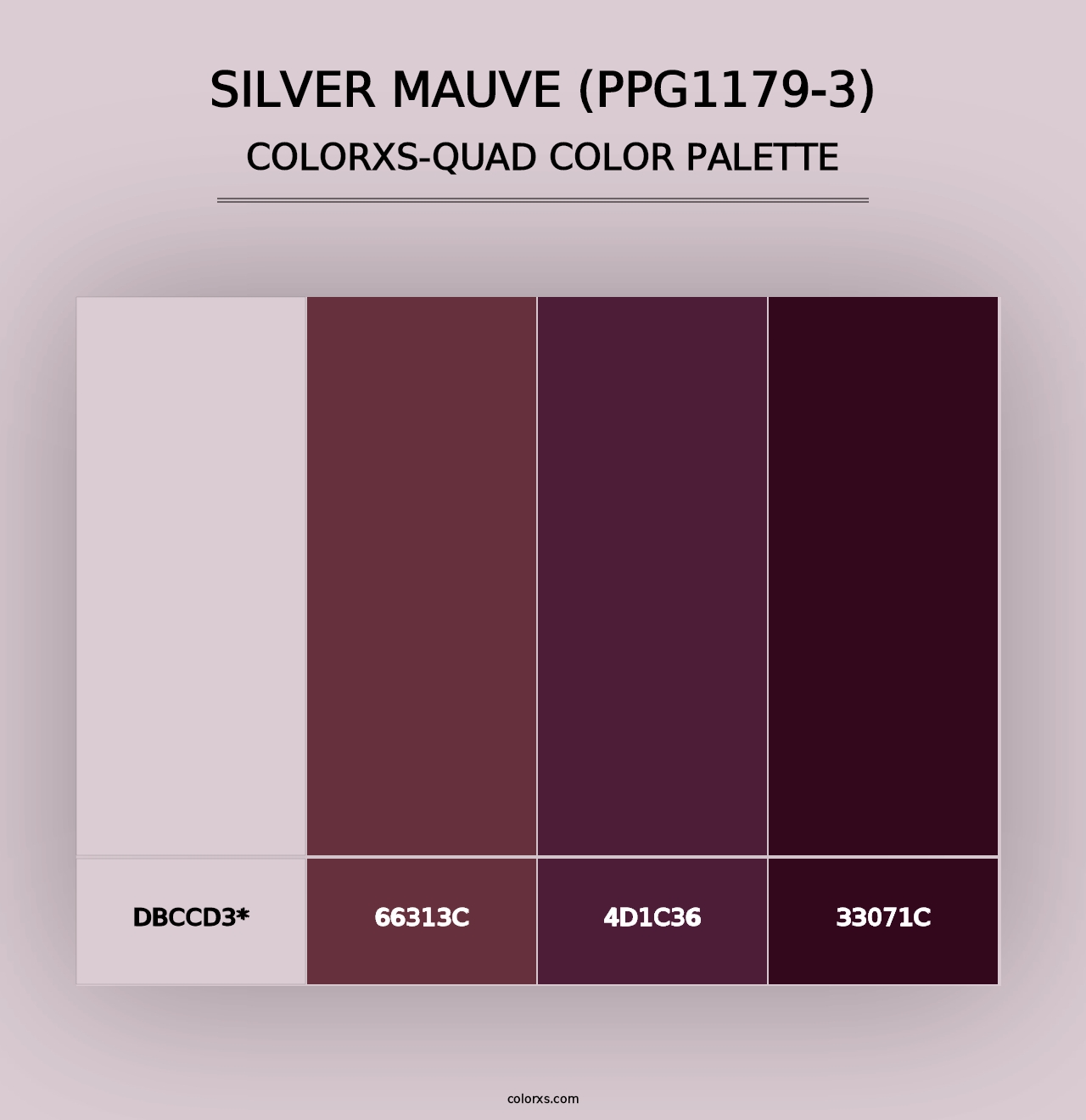 Silver Mauve (PPG1179-3) - Colorxs Quad Palette