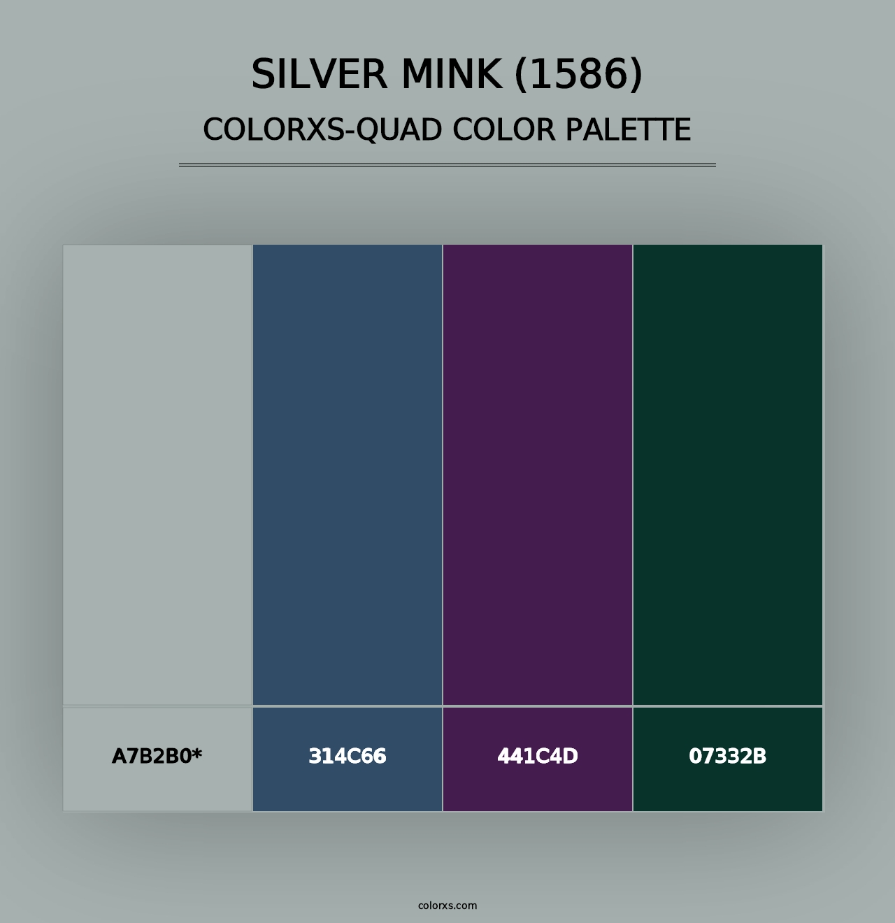 Silver Mink (1586) - Colorxs Quad Palette