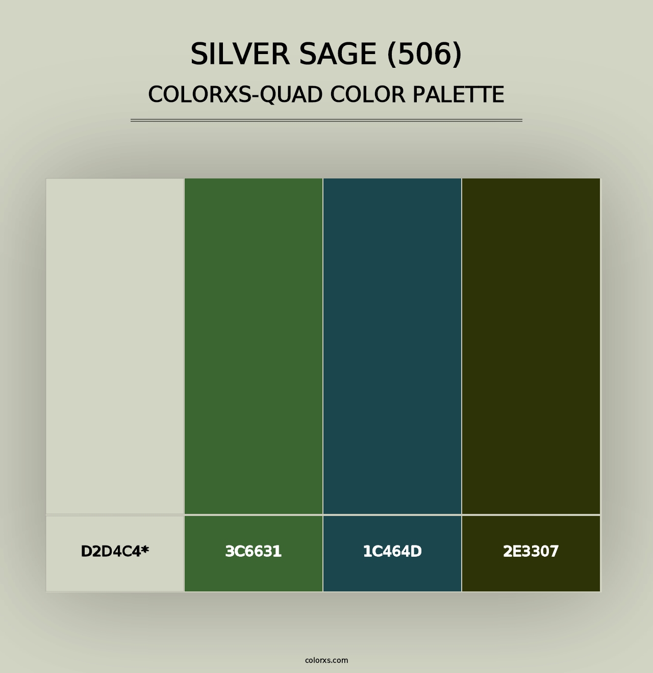 Silver Sage (506) - Colorxs Quad Palette