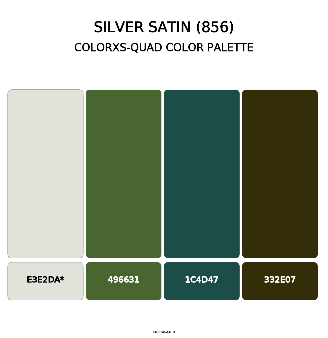 Silver Satin (856) - Colorxs Quad Palette