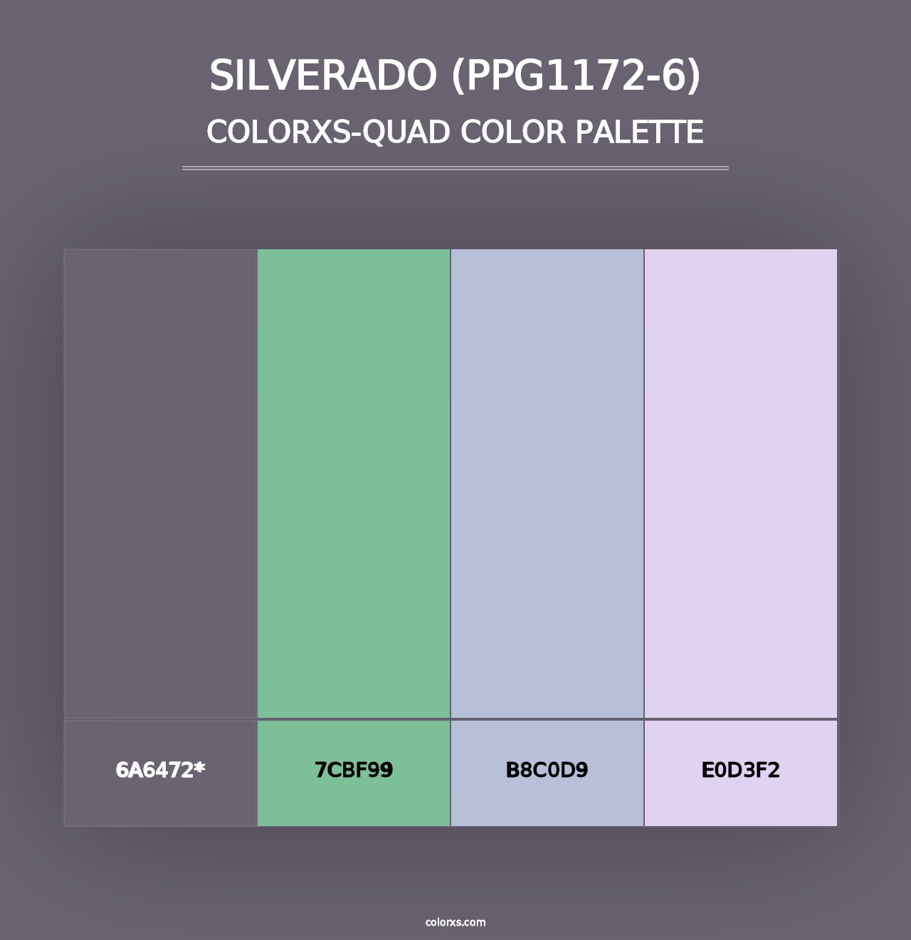 Silverado (PPG1172-6) - Colorxs Quad Palette