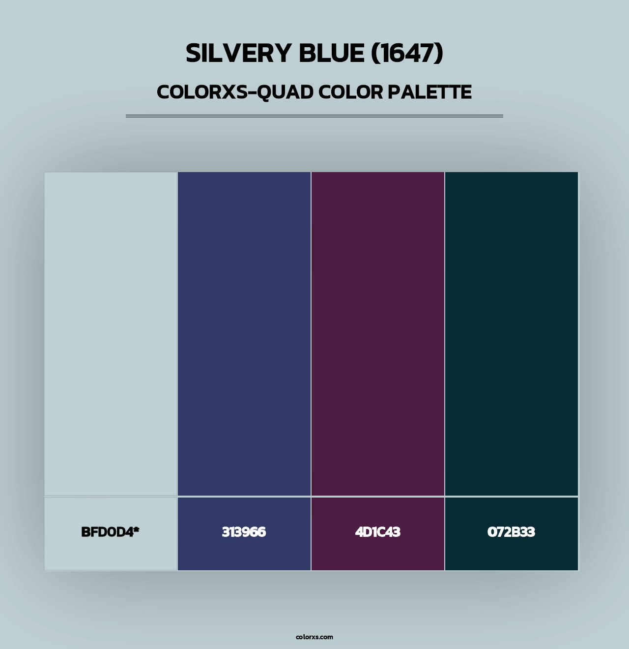 Silvery Blue (1647) - Colorxs Quad Palette