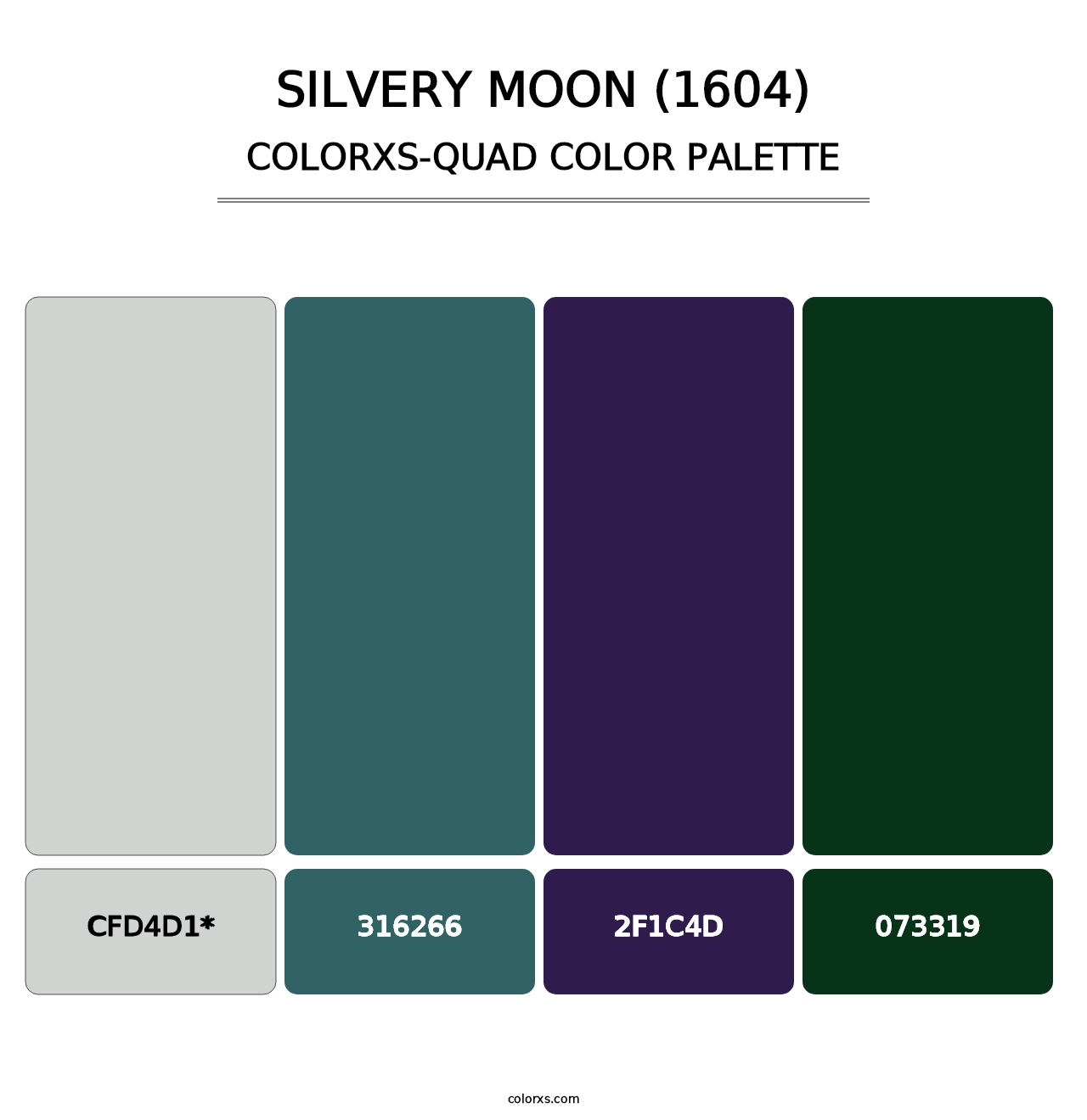 Silvery Moon (1604) - Colorxs Quad Palette