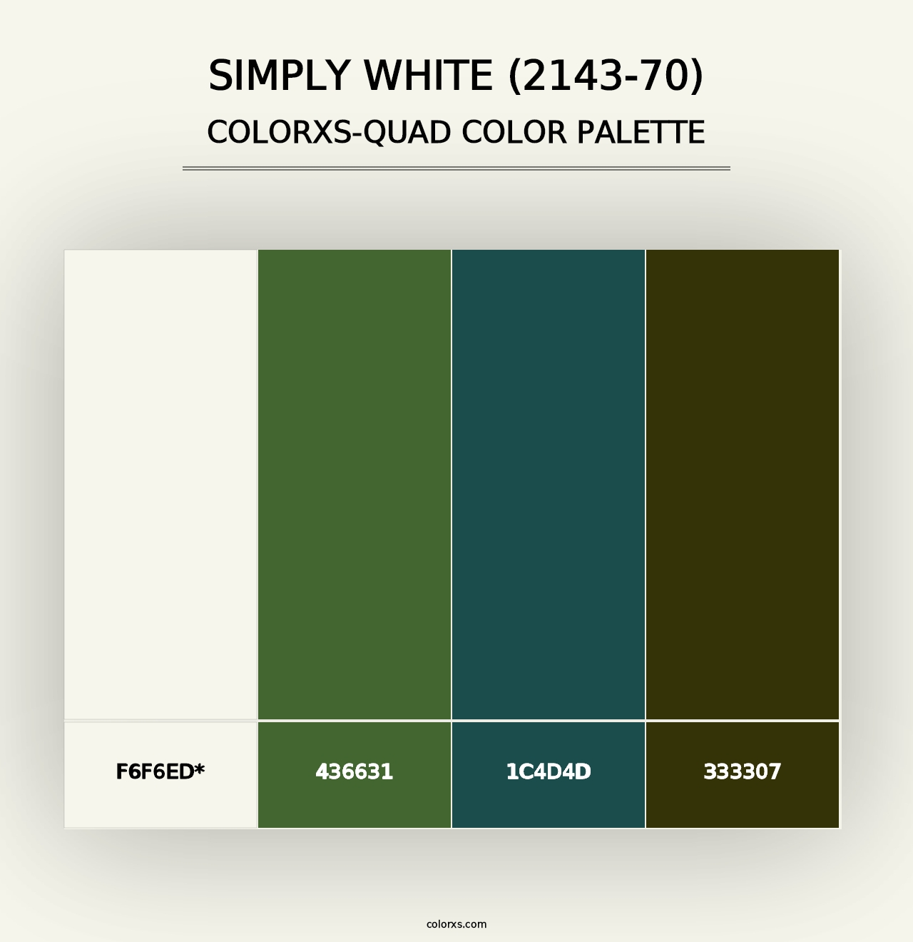 Simply White (2143-70) - Colorxs Quad Palette