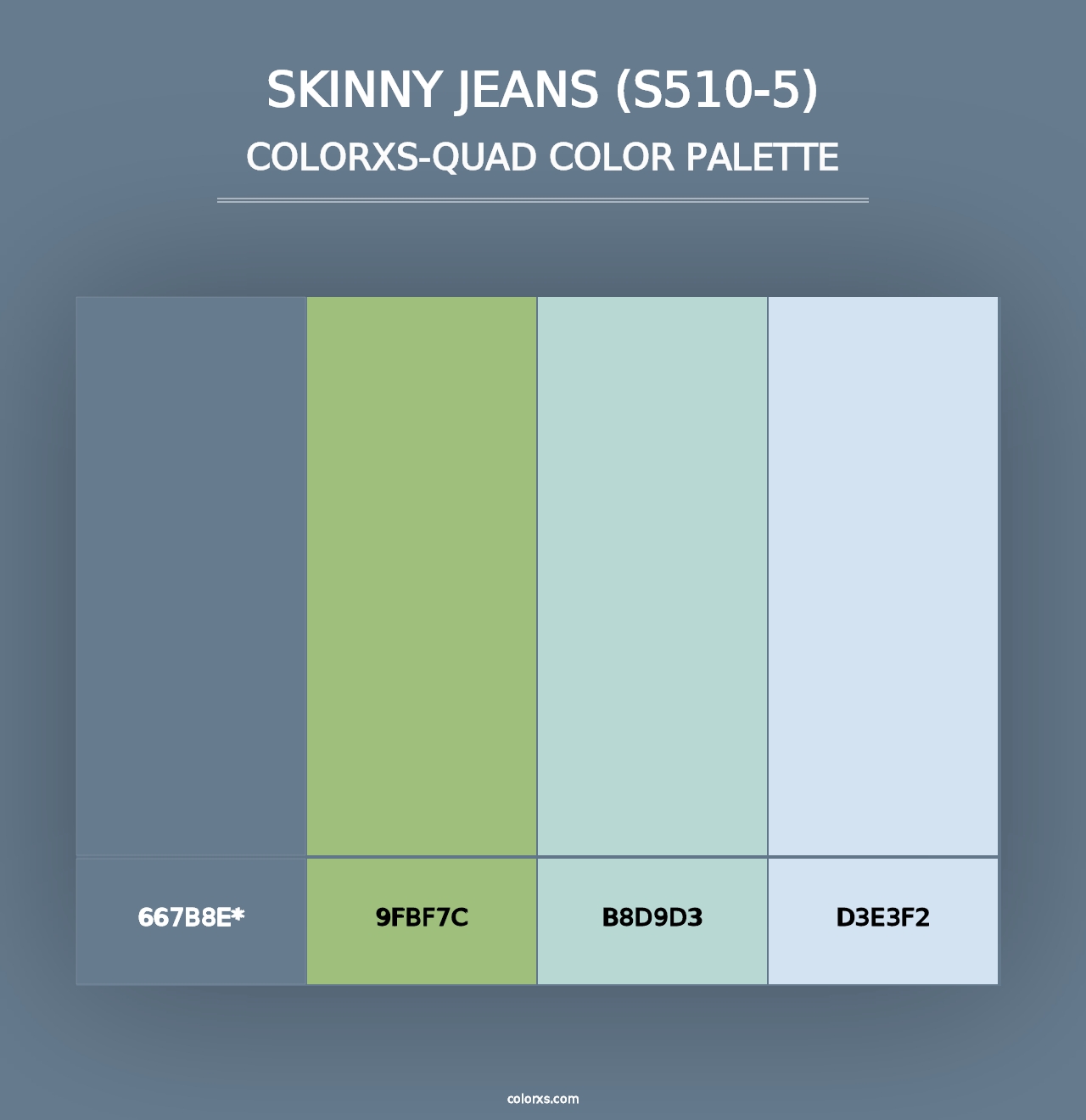 Skinny Jeans (S510-5) - Colorxs Quad Palette