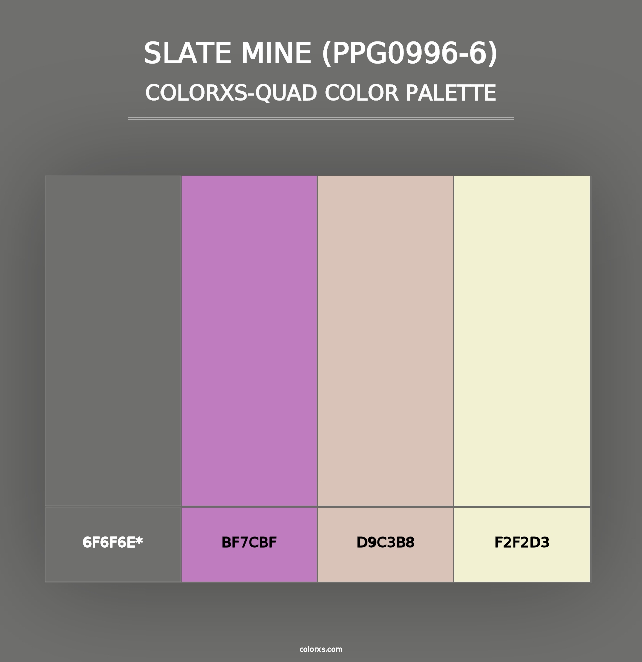 Slate Mine (PPG0996-6) - Colorxs Quad Palette