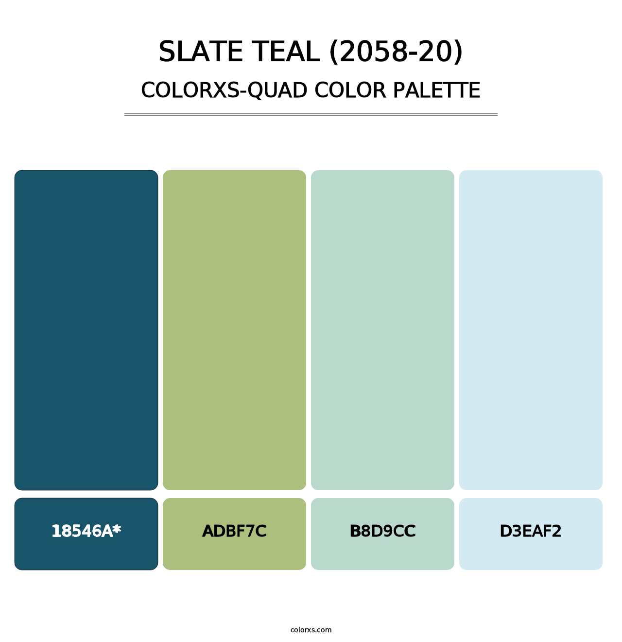 Slate Teal (2058-20) - Colorxs Quad Palette