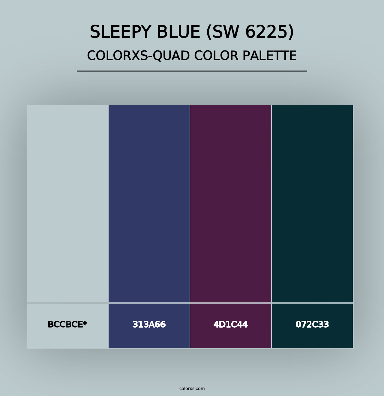 Sleepy Blue (SW 6225) - Colorxs Quad Palette