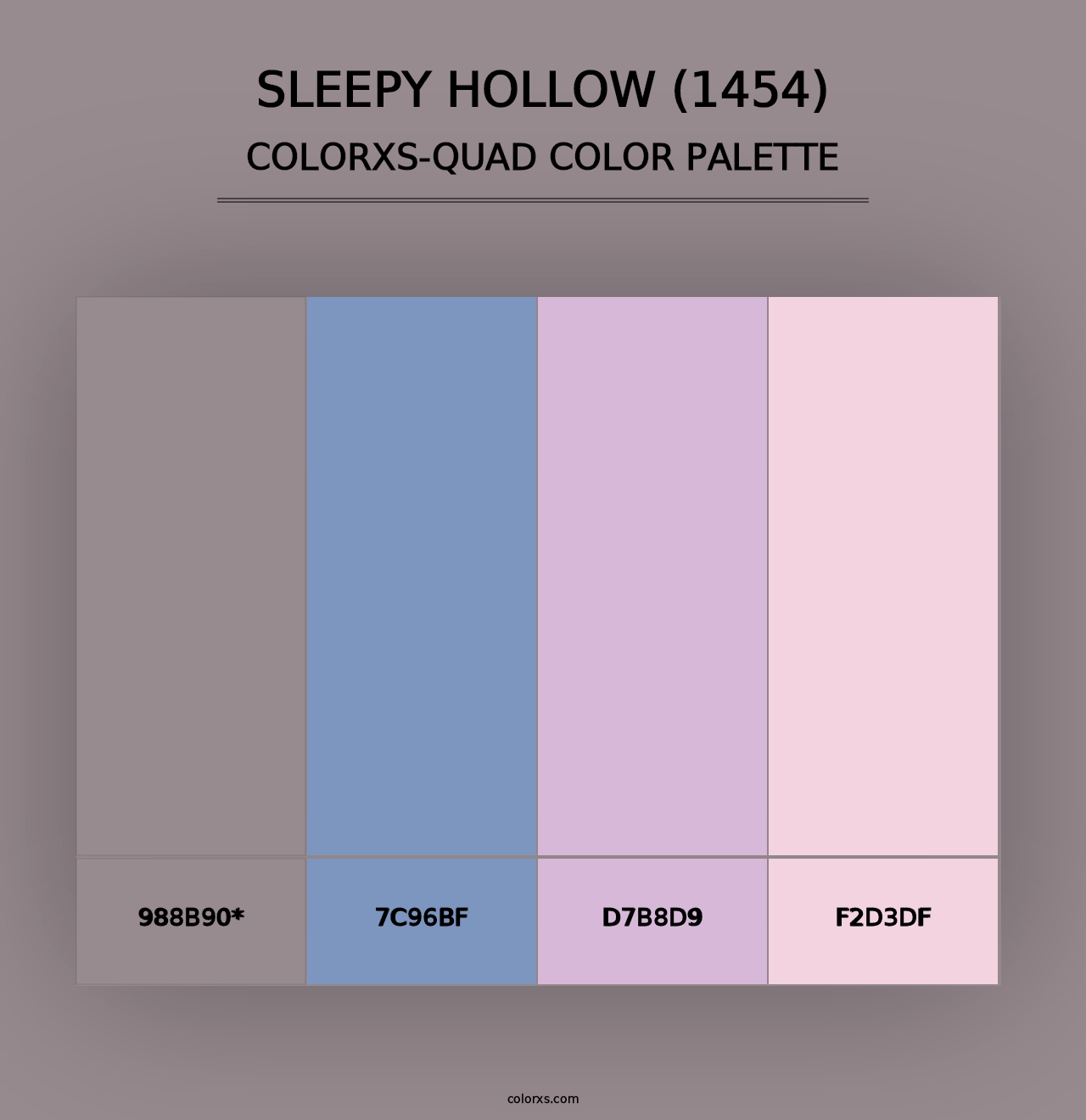 Sleepy Hollow (1454) - Colorxs Quad Palette