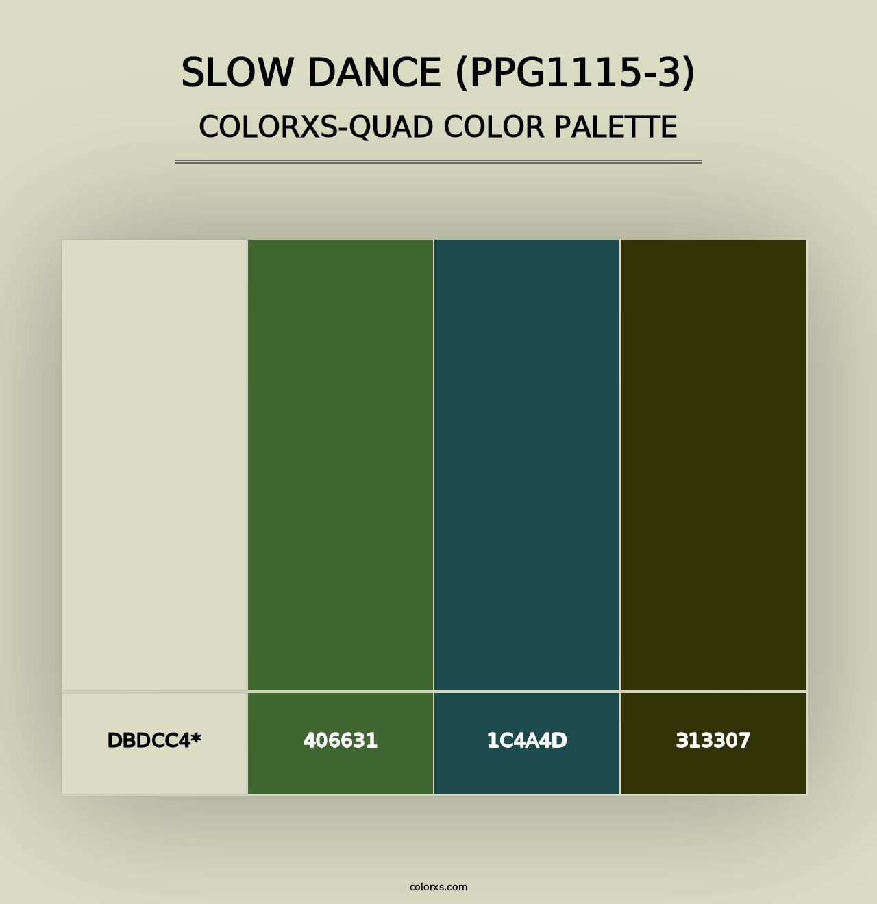 Slow Dance (PPG1115-3) - Colorxs Quad Palette