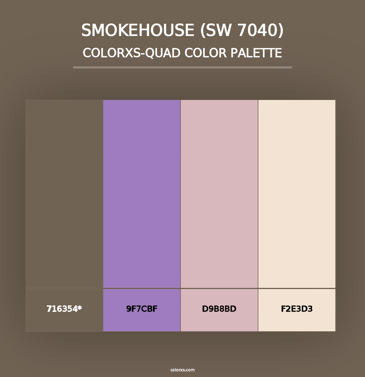 Smokehouse (SW 7040) - Colorxs Quad Palette