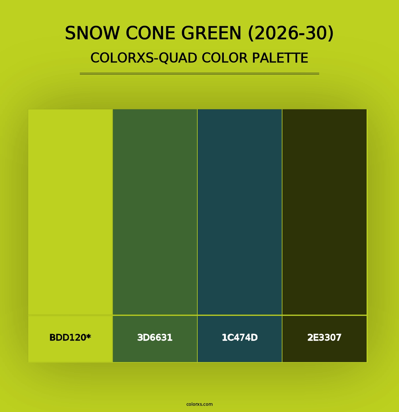 Snow Cone Green (2026-30) - Colorxs Quad Palette