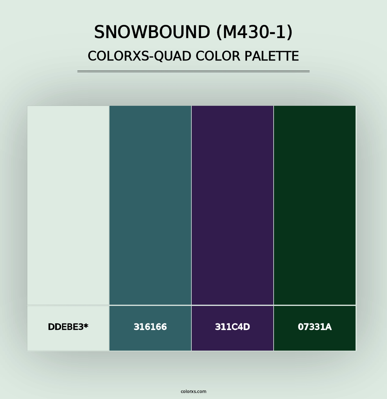 Snowbound (M430-1) - Colorxs Quad Palette