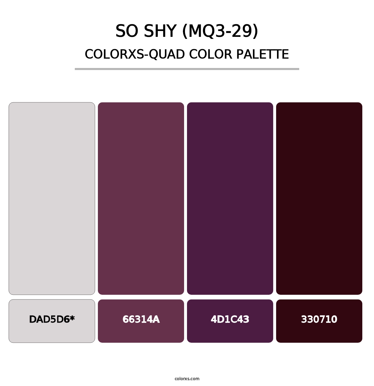 So Shy (MQ3-29) - Colorxs Quad Palette