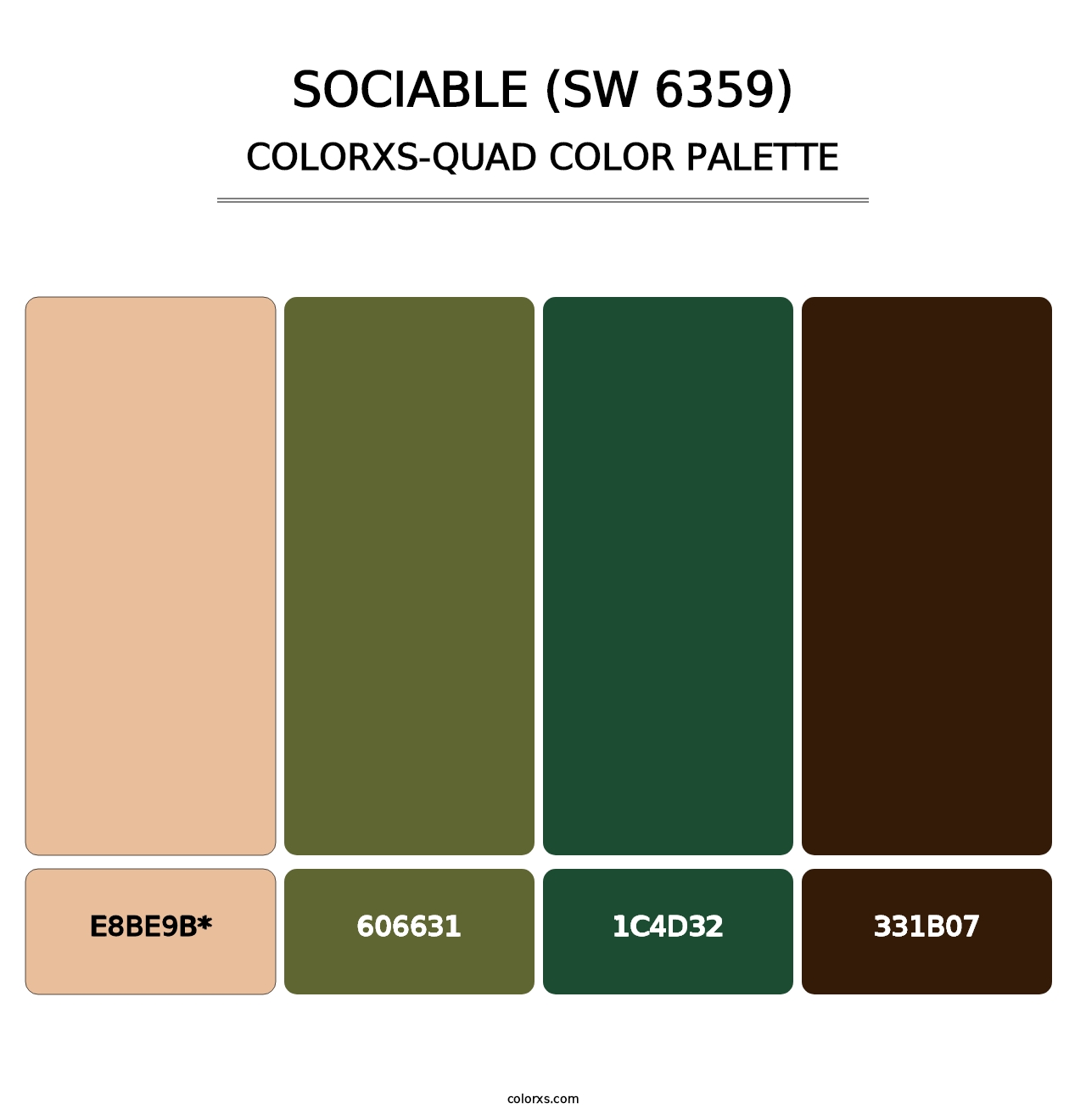 Sociable (SW 6359) - Colorxs Quad Palette