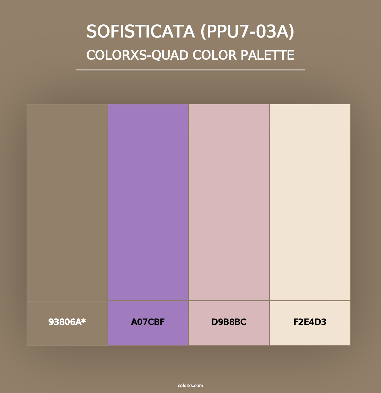 Sofisticata (PPU7-03A) - Colorxs Quad Palette