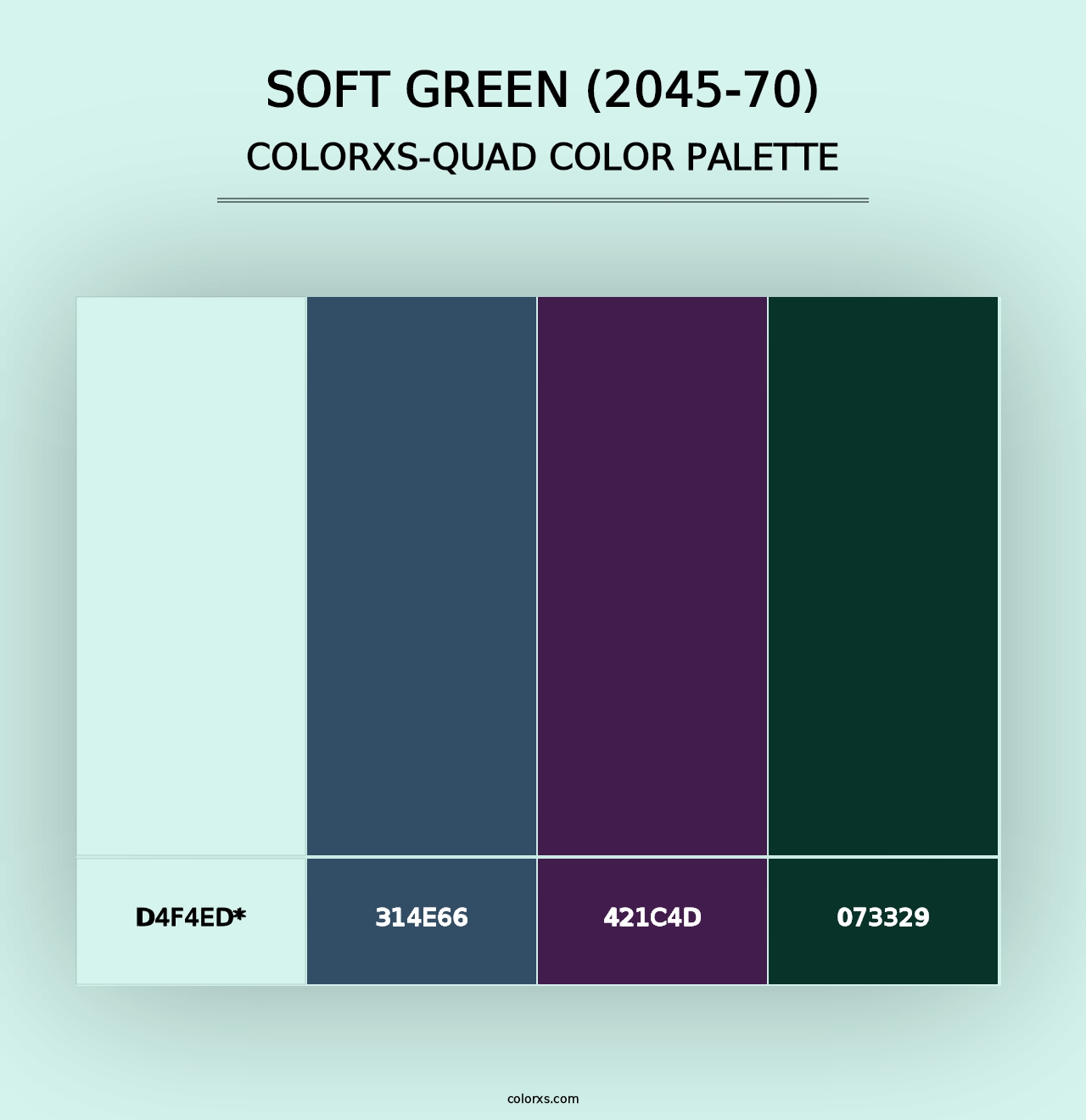 Soft Green (2045-70) - Colorxs Quad Palette