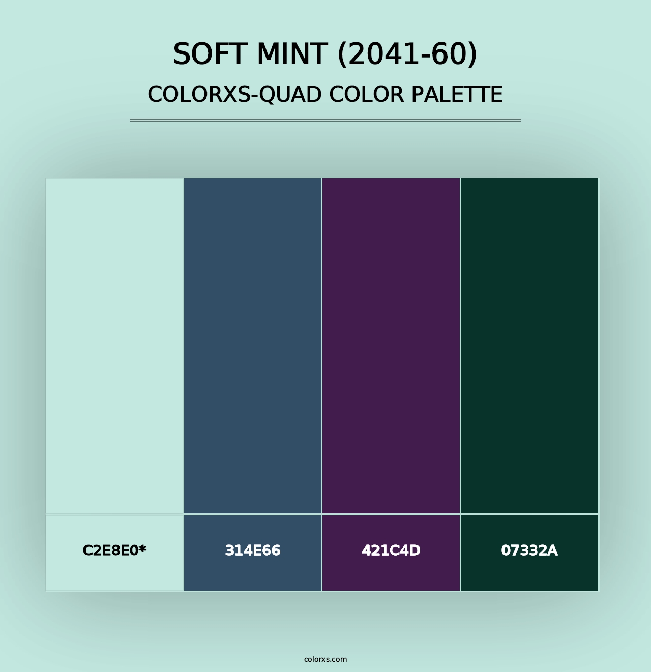 Soft Mint (2041-60) - Colorxs Quad Palette