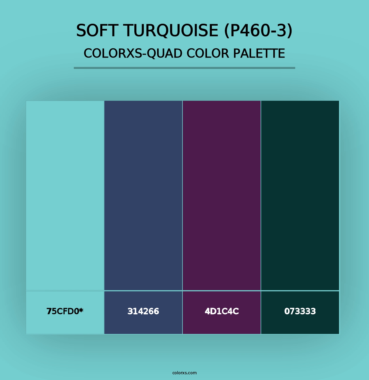 Soft Turquoise (P460-3) - Colorxs Quad Palette