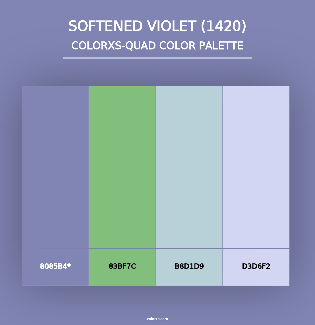 Softened Violet (1420) - Colorxs Quad Palette