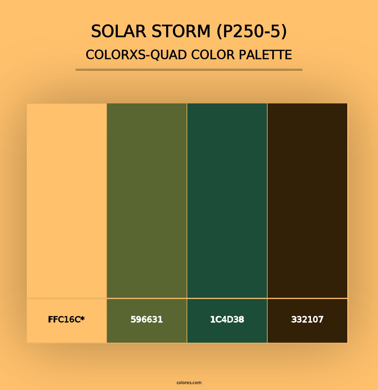 Solar Storm (P250-5) - Colorxs Quad Palette