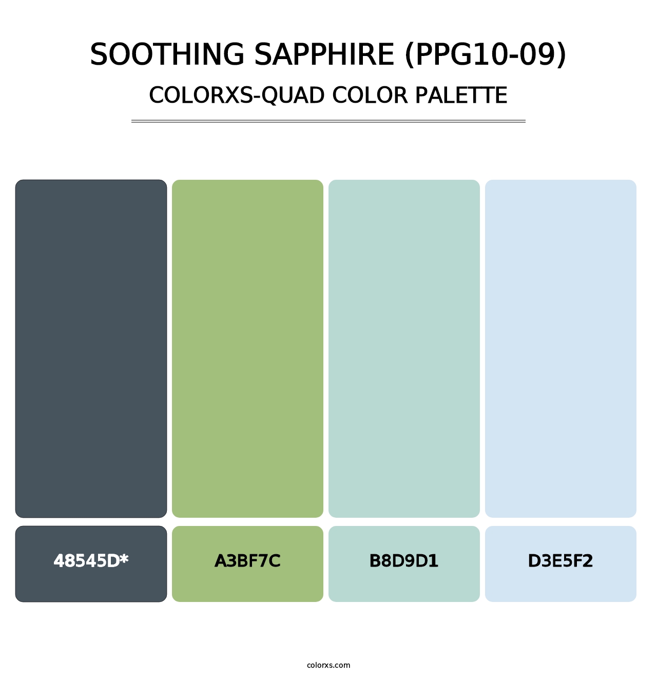 Soothing Sapphire (PPG10-09) - Colorxs Quad Palette