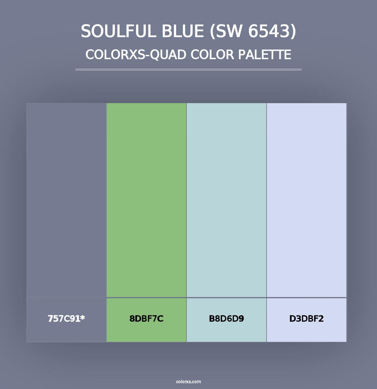 Soulful Blue (SW 6543) - Colorxs Quad Palette