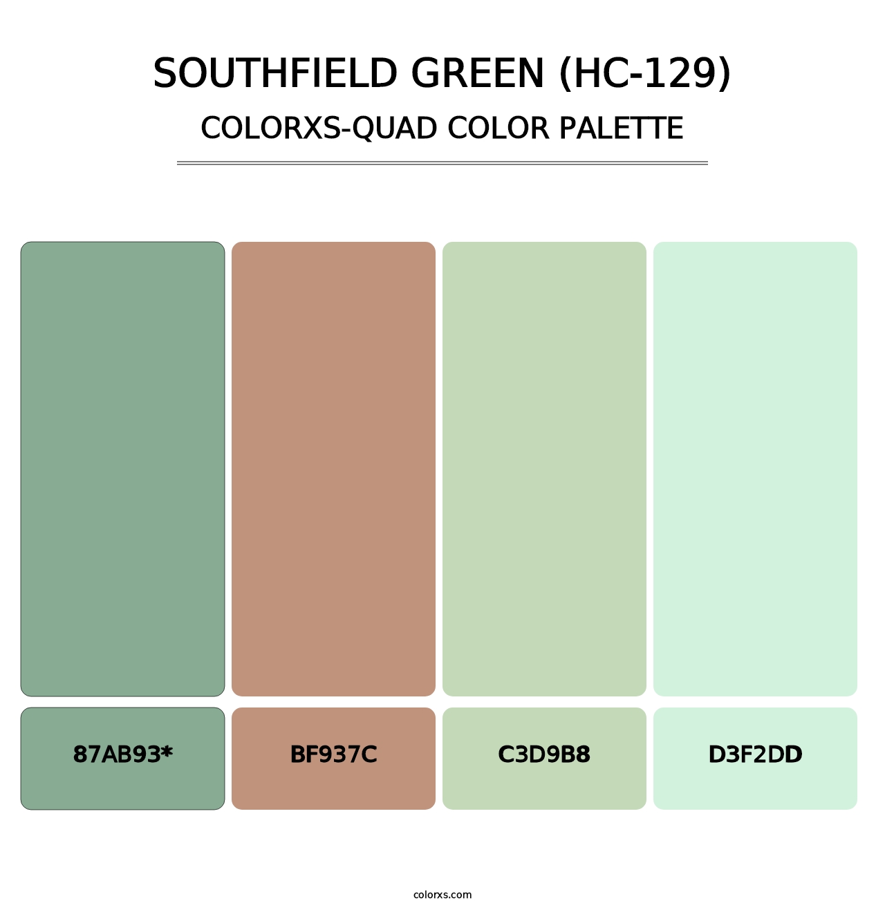 Southfield Green (HC-129) - Colorxs Quad Palette