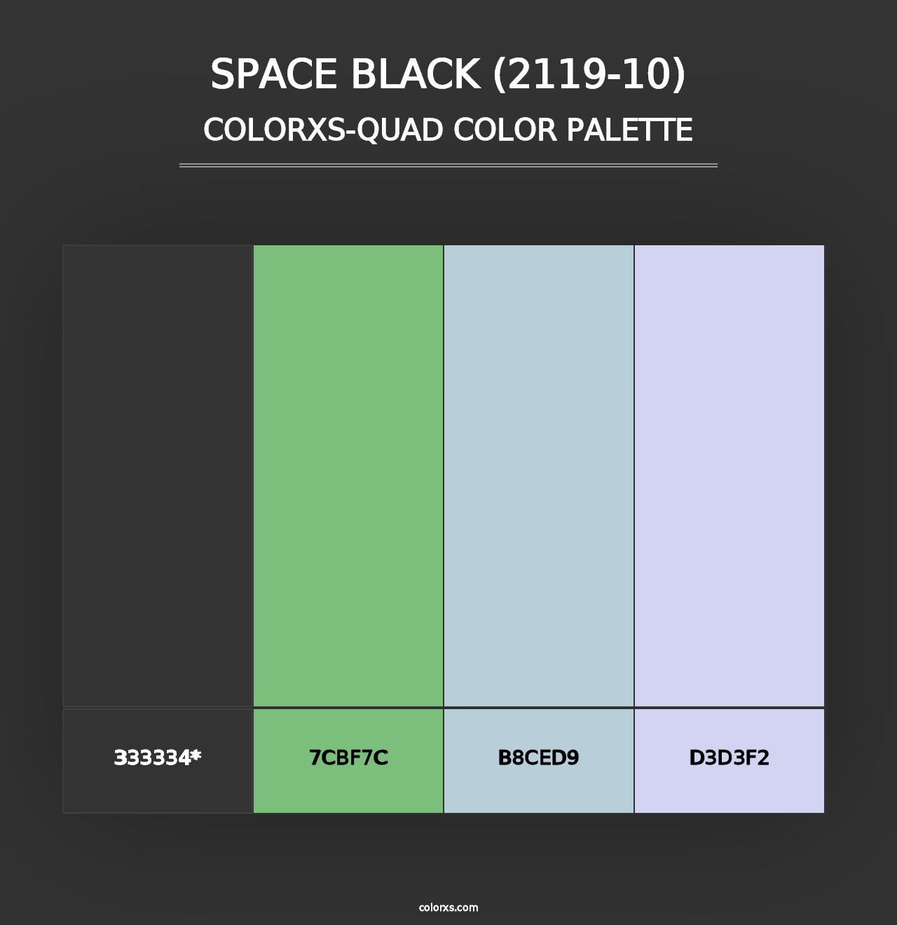 Space Black (2119-10) - Colorxs Quad Palette