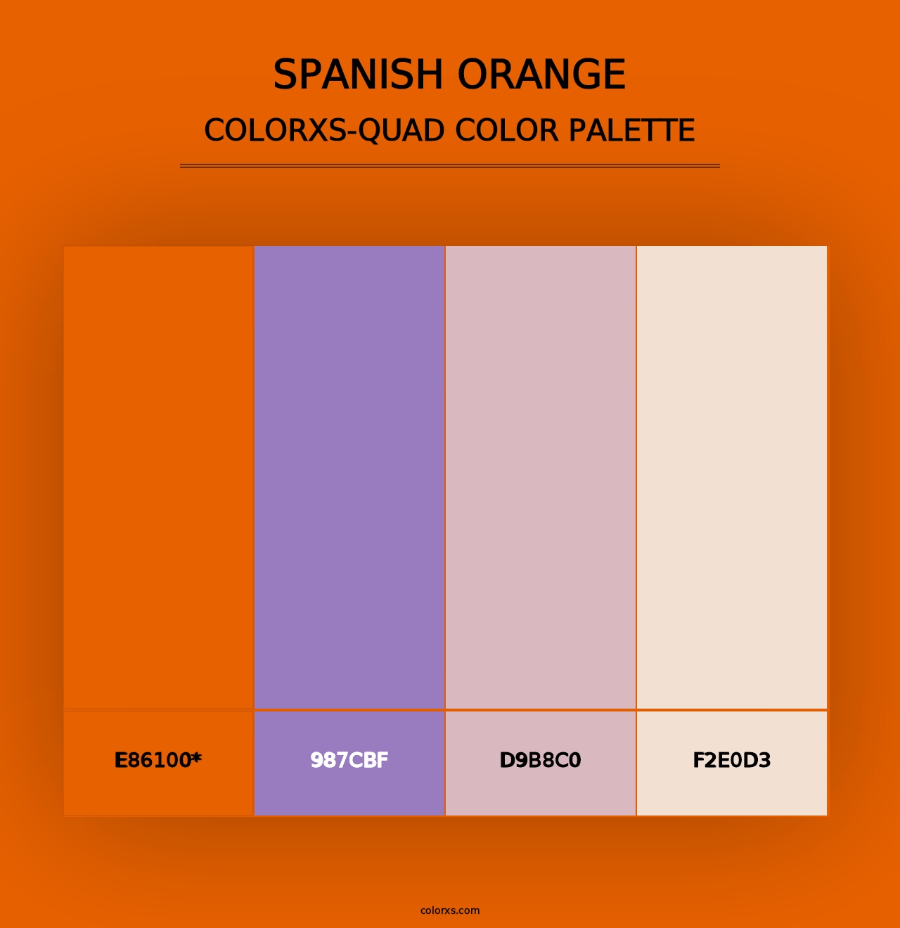 Spanish Orange - Colorxs Quad Palette