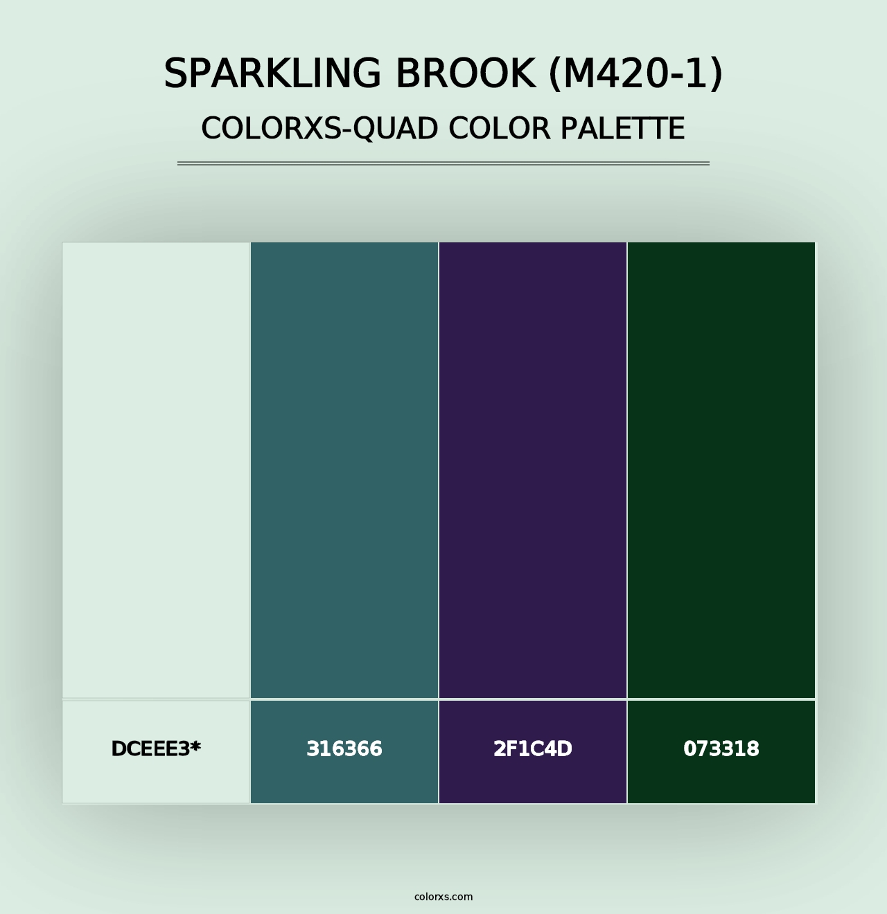 Sparkling Brook (M420-1) - Colorxs Quad Palette